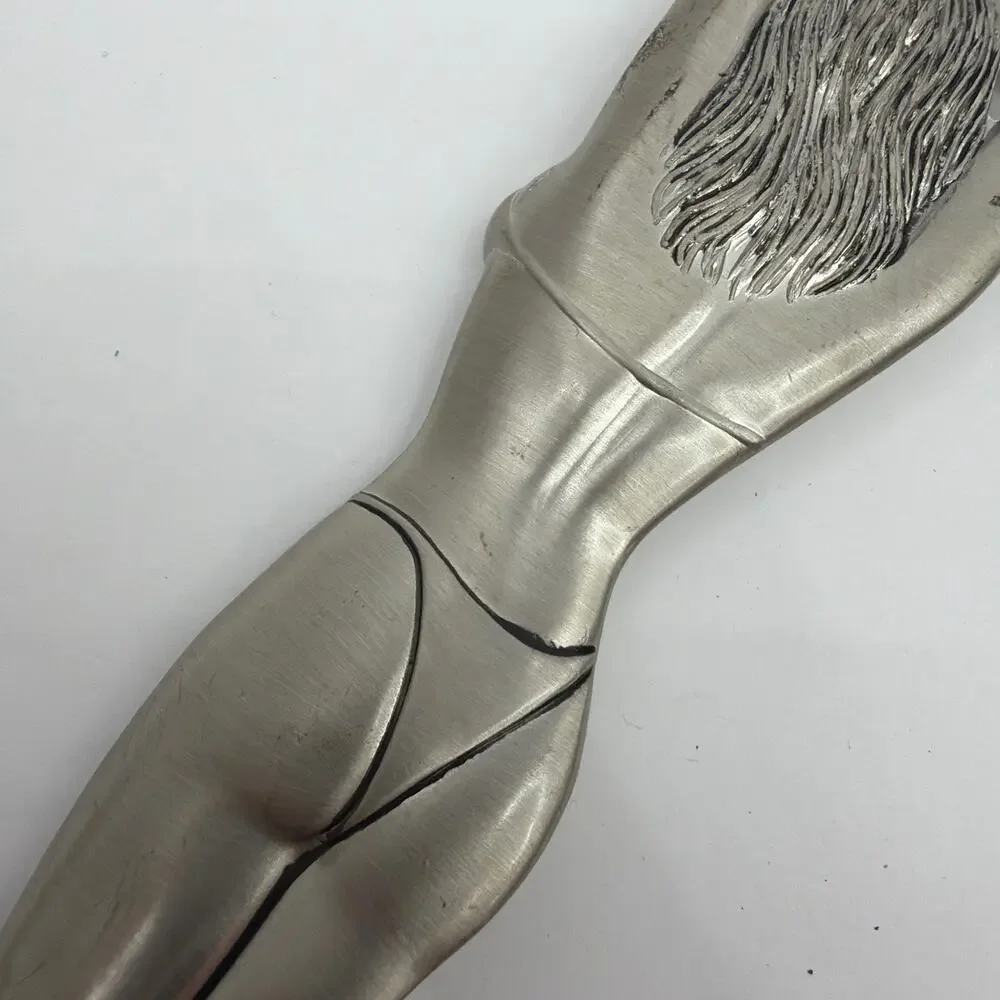 Hawaii Hula Girl Metal Bottle Opener 8 Inch Silver Souvenir